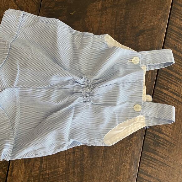 Vintage Infant Tiny Tots Original Bear Stripped Overalls size 12 months - Picture 5 of 7